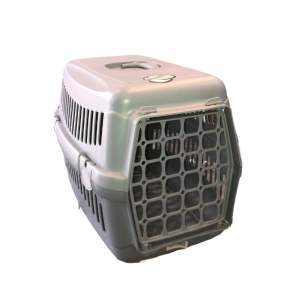 Cage de Transport Hobby pour Chats et Petits Chiens Gris & rose