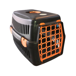 Cage de Transport Hobby pour Chats et Petits Chiens Orange & noir
