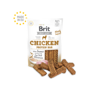 Brit Meat Jerky Snack – Barres Protéinées au Poulet et Insectes 80g