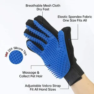 Brosse de bain pour chien et chat Massage des poils – Main droite