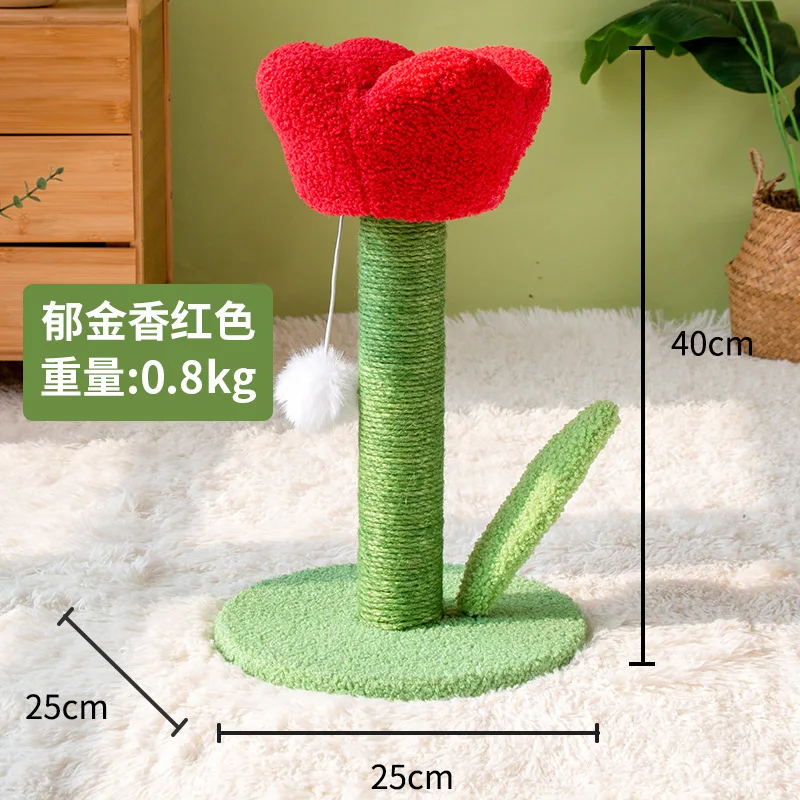 Arbre à Chat Fleur Interactif avec Jouet Suspendu – Image 7