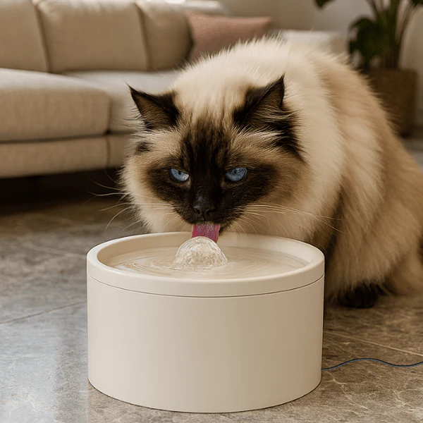 Fontaine à eau pour chat céramique silencieuse : CrystalPaws™ – Image 2