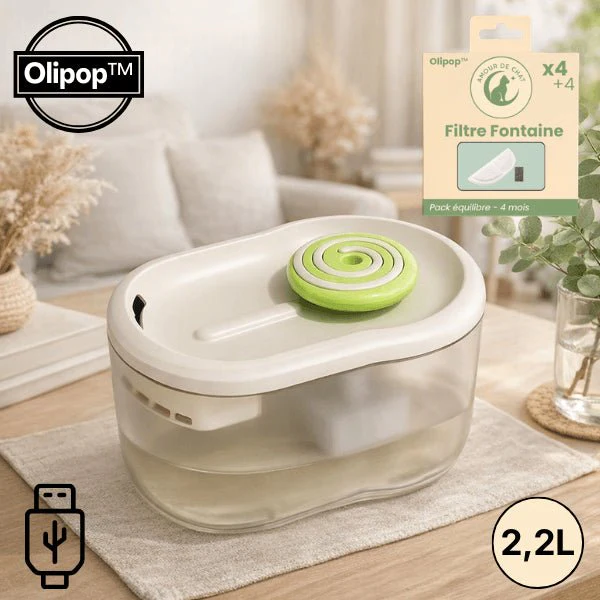 Fontaine à eau chat design à buse spirale silencieuse - Olipop™ – Image 3