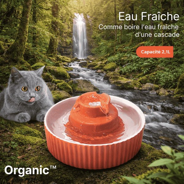Fontaine à eau chat en céramique à cascade - Organic™ – Image 5