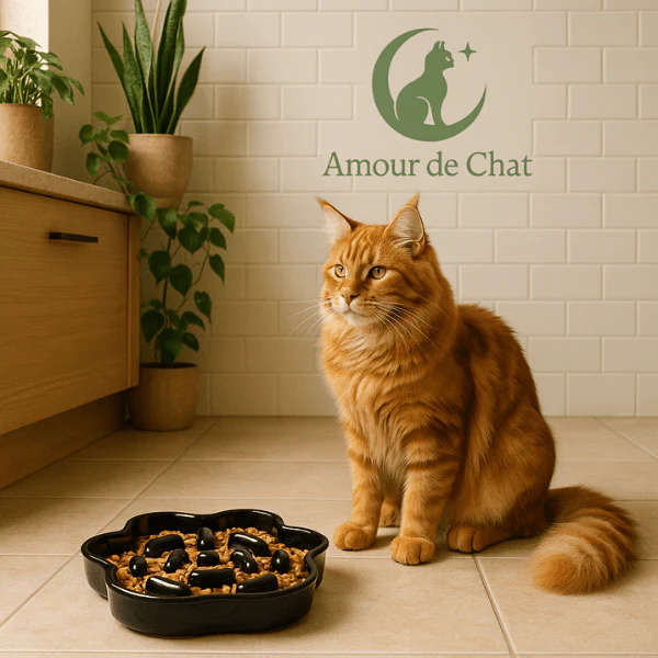 Gamelle anti glouton chat en céramique - Tempo Croc™ – Image 2