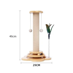 Griffoir Interactif avec Balle Suspendue et Plume sur Ressort
