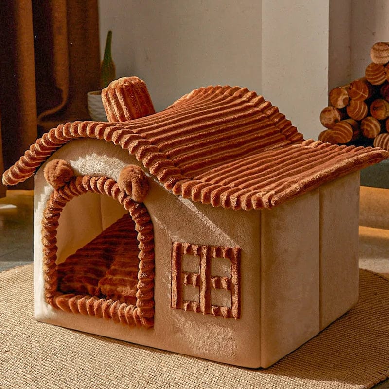 Maison Douillette pour Animaux avec Toit Arrondi et Fenêtre – Image 4