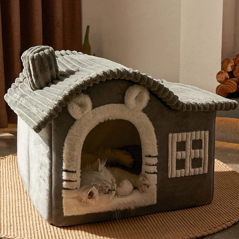 Maison Douillette pour Animaux avec Toit Arrondi et Fenêtre – Image 6